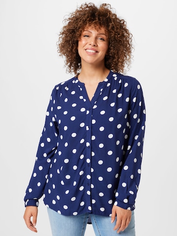 ONLY Carmakoma Blouse 'Anita' in Blauw: voorkant