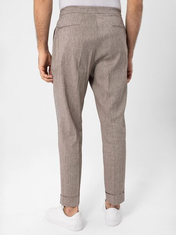 Antioch Tapered Pleat-front trousers in Grey