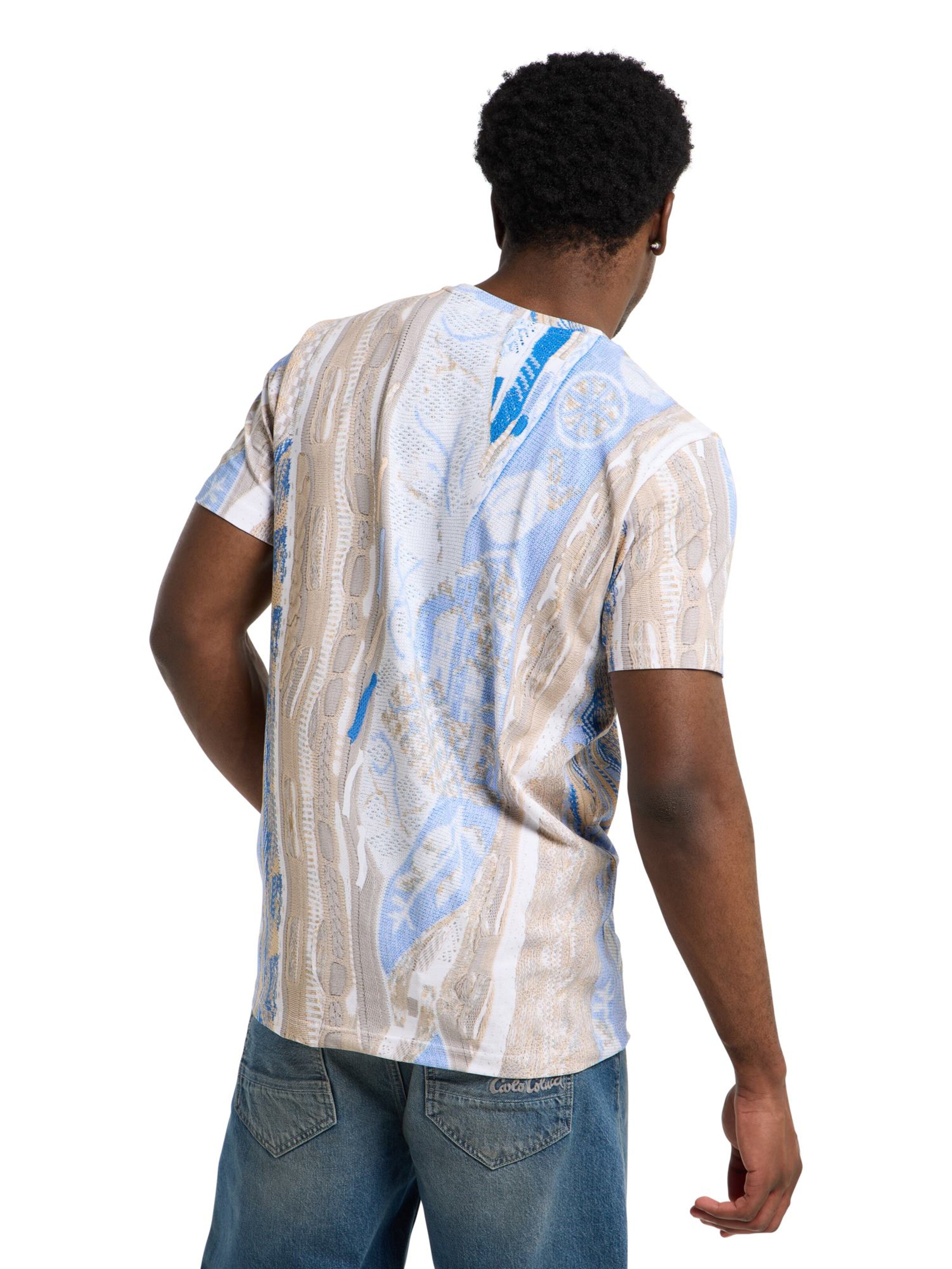 Carlo Colucci T-Shirt 'Einhaeuserer' in Beige