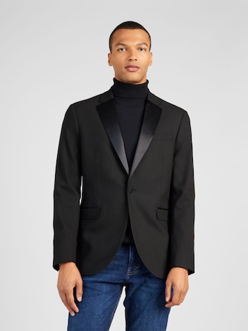 TOPMAN - Slim Fit Jaqueta em preto: frente