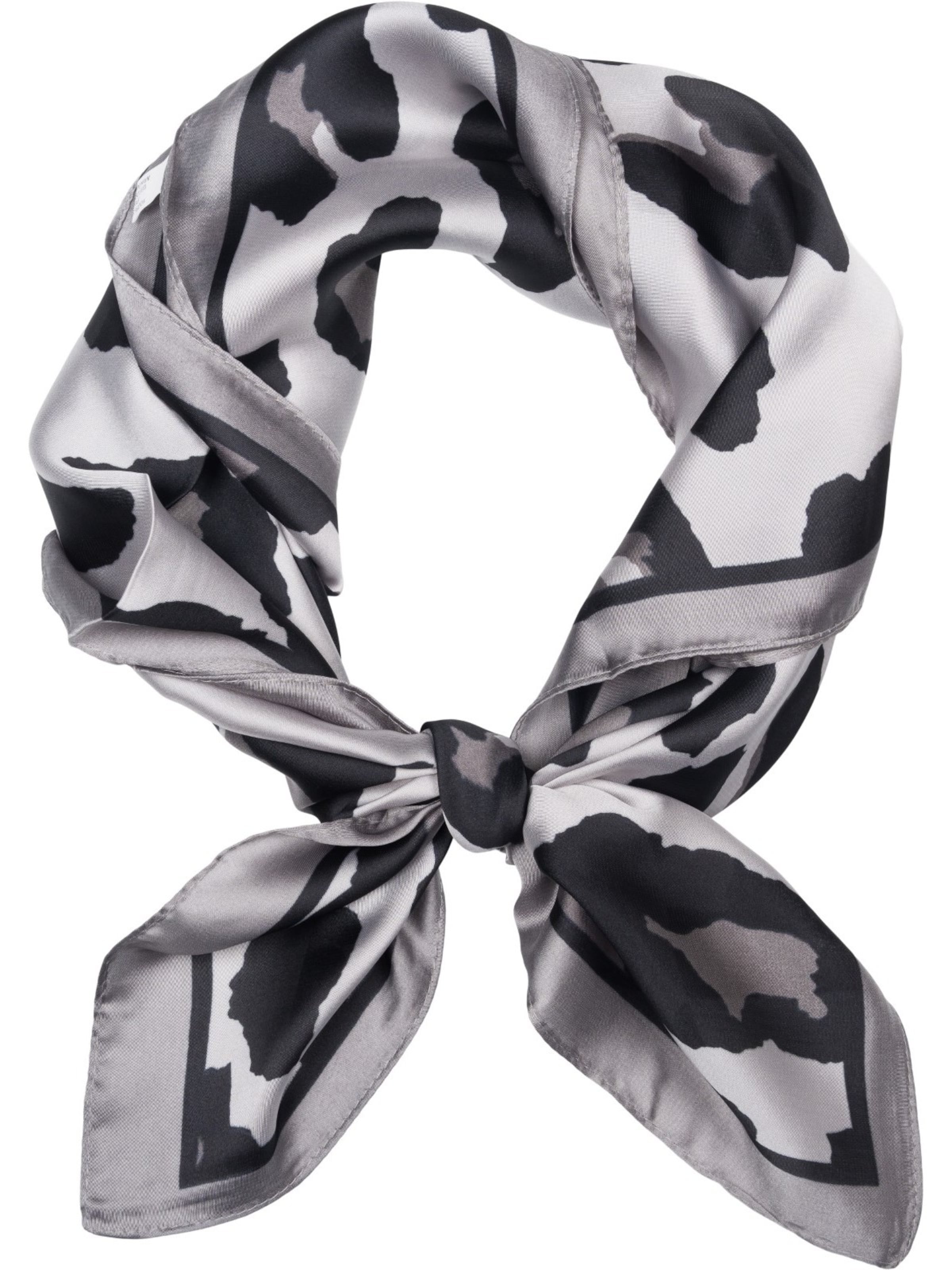 styleBREAKER Tuch 'Halstuch mit Leoparden Muster'‌‌‌‌ in Grau: Vorderseite