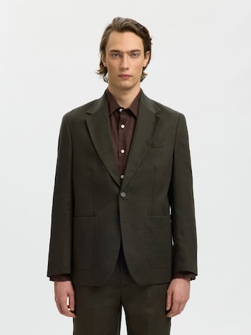 Coupe regular Veste de costume SELECTED en vert : devant