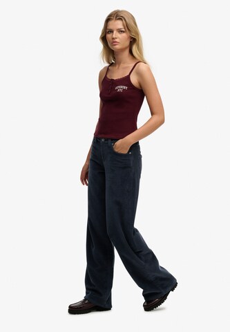 Baggy Pantalon 'Jumbo' Superdry en marron