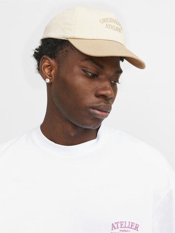 Casquette JACK & JONES en beige : devant