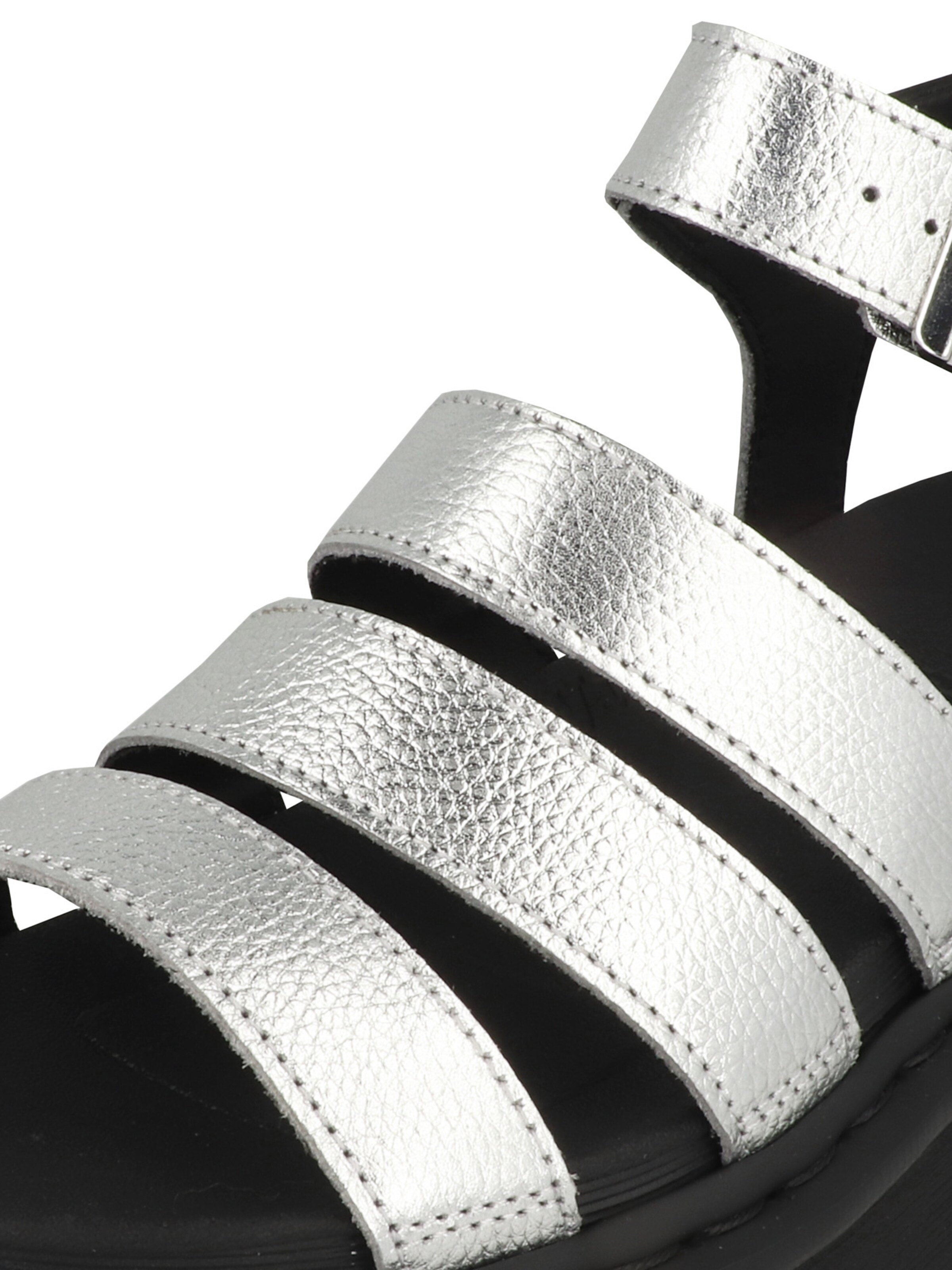 Sandalo con cinturino di Dr. Martens in argento