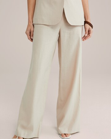 Wide leg Pantaloni di WE Fashion in beige: frontale