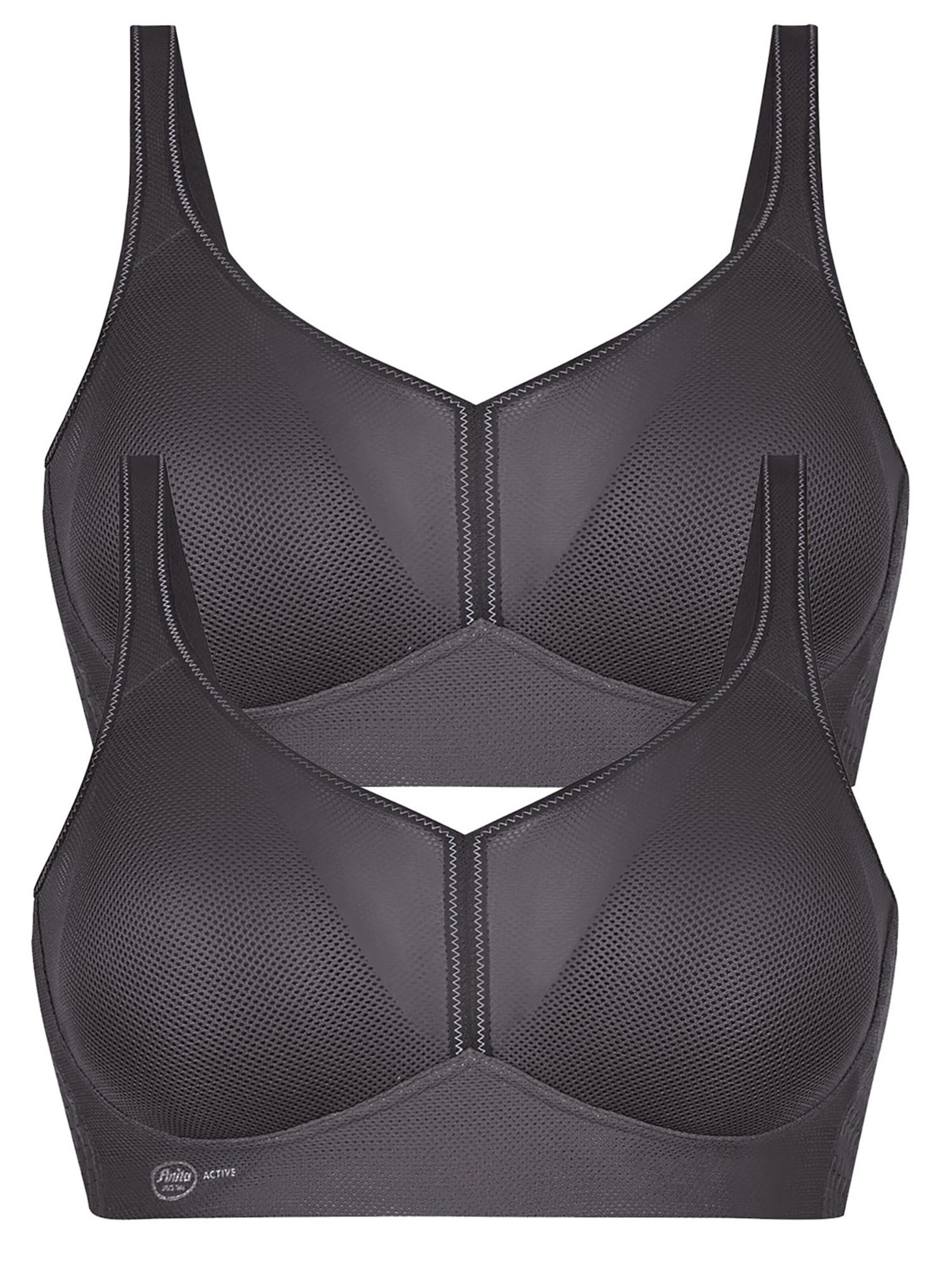 ANITA Bustier BH 'air control DeltaPad'‌‌ in Grau: Vorderseite