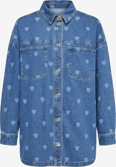 Studio Untold Bluse in M-L in blue denim, Produktansicht