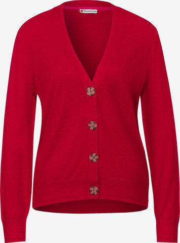 STREET ONE Knit Cardigan in Red: front
