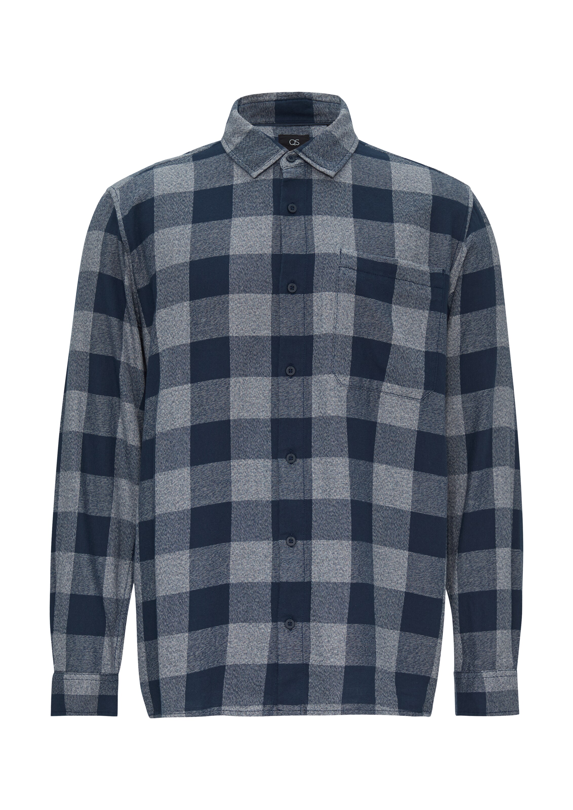 QS Regular fit Overhemd in Blauw: voorkant