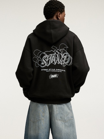 Felpa 'STWD' di Pull&Bear in nero: frontale