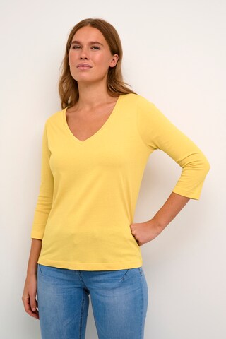 Cream T-shirt i gul: framsida