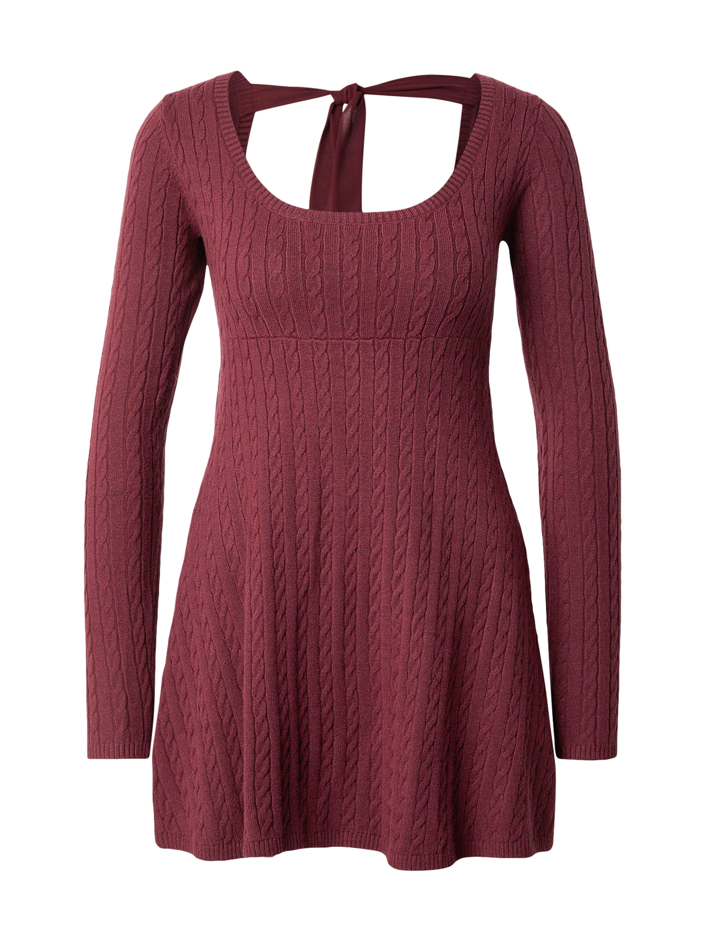 HOLLISTER Úpletové šaty – červená: přední strana