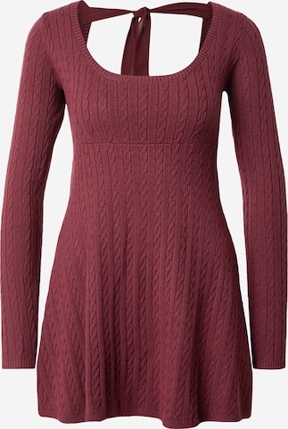 HOLLISTERPletena haljina - crvena boja: prednji dio