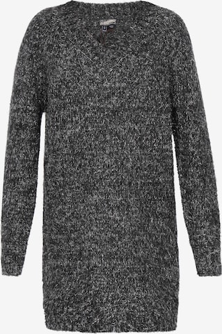DreiMaster Vintage Gebreide jurk in Grijs: voorkant