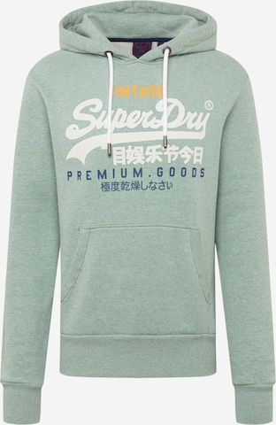 Superdry Regular fit Tréning póló - zöld: elől