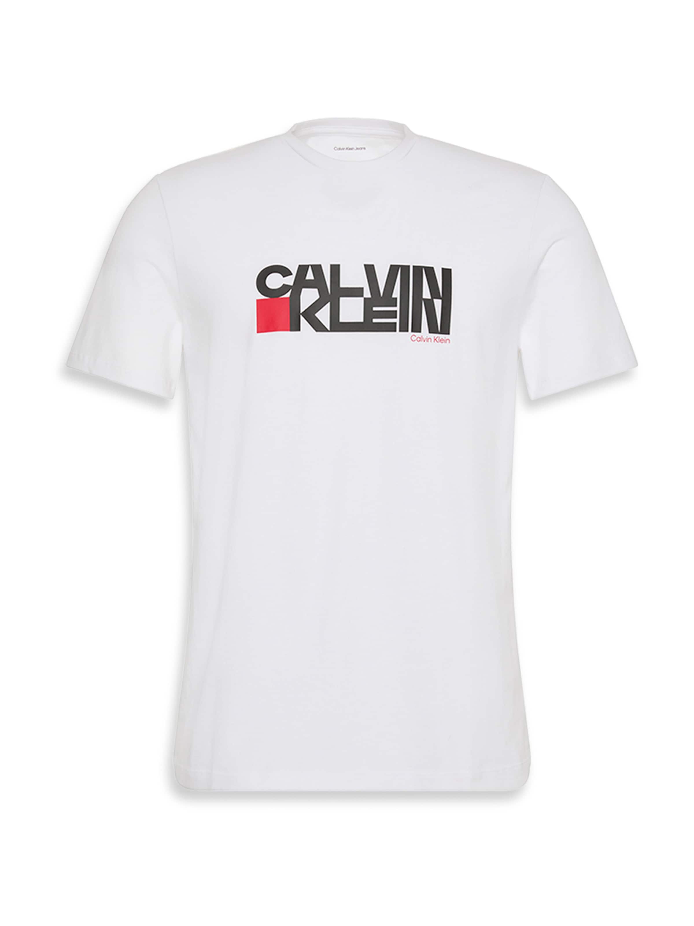 Calvin Klein Jeans T-shirt i vit: framsida