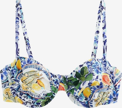 Next Bikinitoppi värissä tummansininen / sitruuna / oliivi / valkoinen, Tuotenäkymä