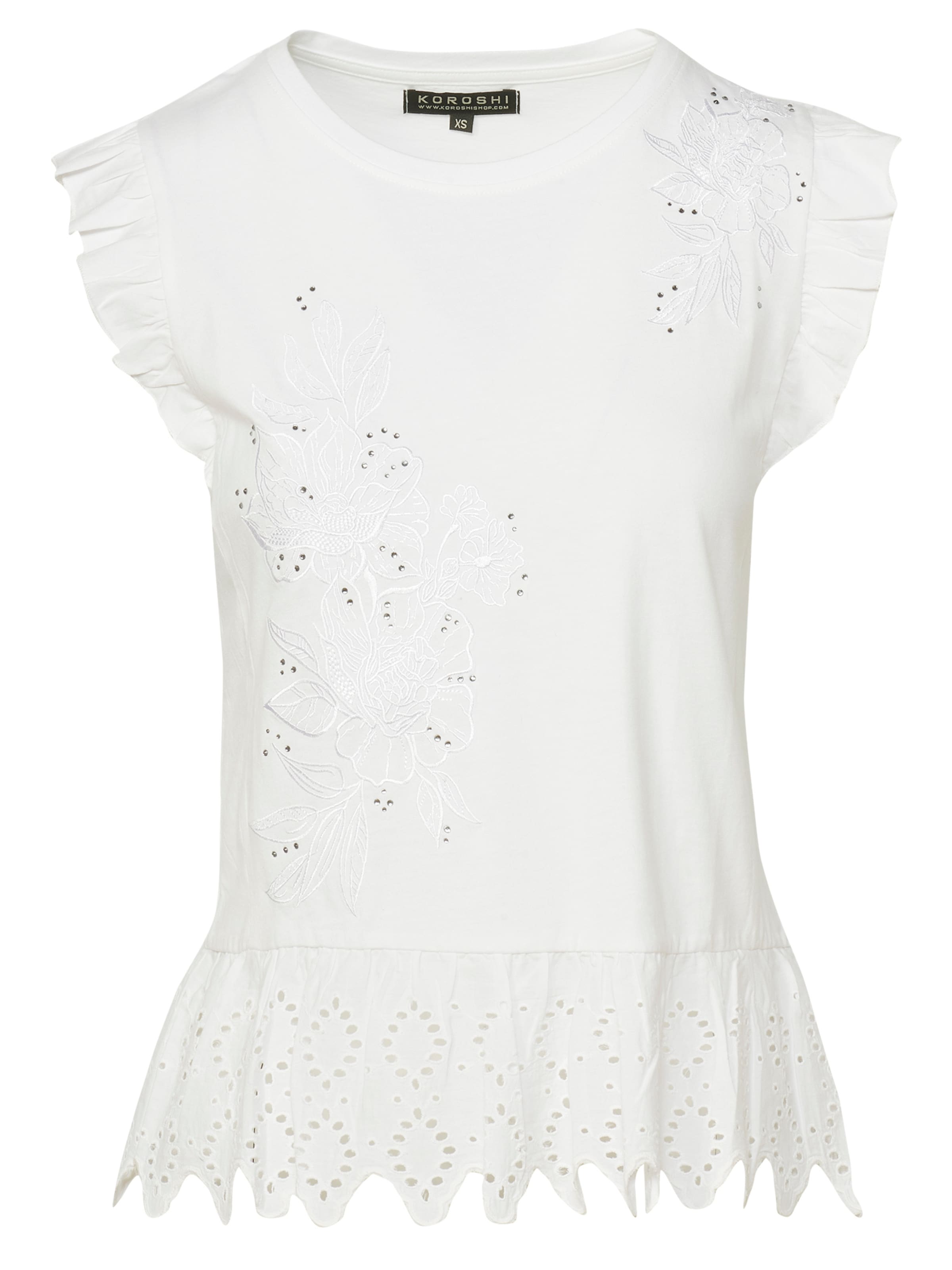 KOROSHI Bluse in Weiß: Vorderseite