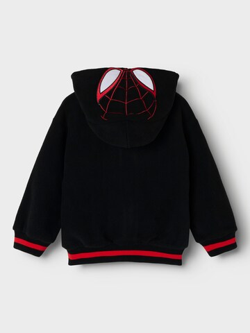 NAME IT Fleece jacket 'NMMJARED SPIDER' in Black