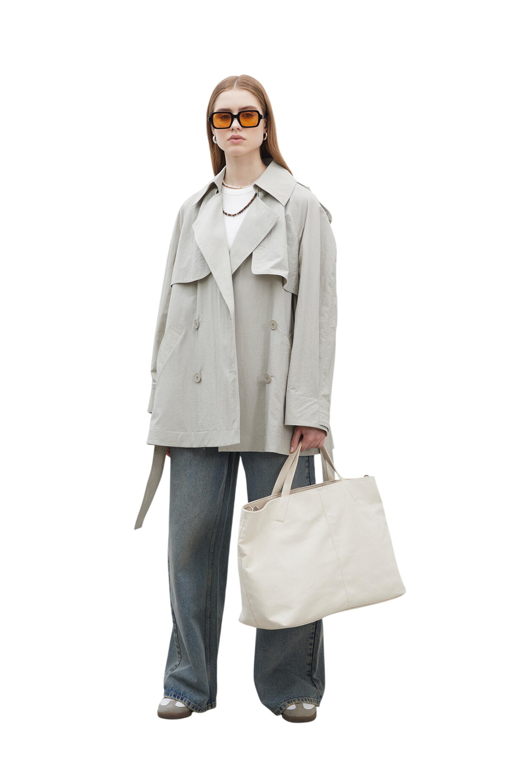 MANUKA Between-Seasons Coat in Green