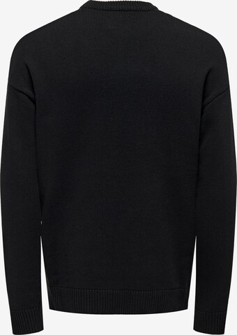 Only & Sons Sweter 'BAN' w kolorze czarny