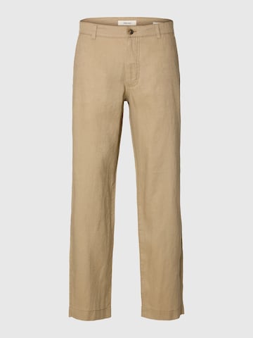 SELECTED Regular Broek '196 Straight' in Bruin