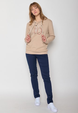 GREENBOMB Sweatshirt 'Bike Brush' in Beige