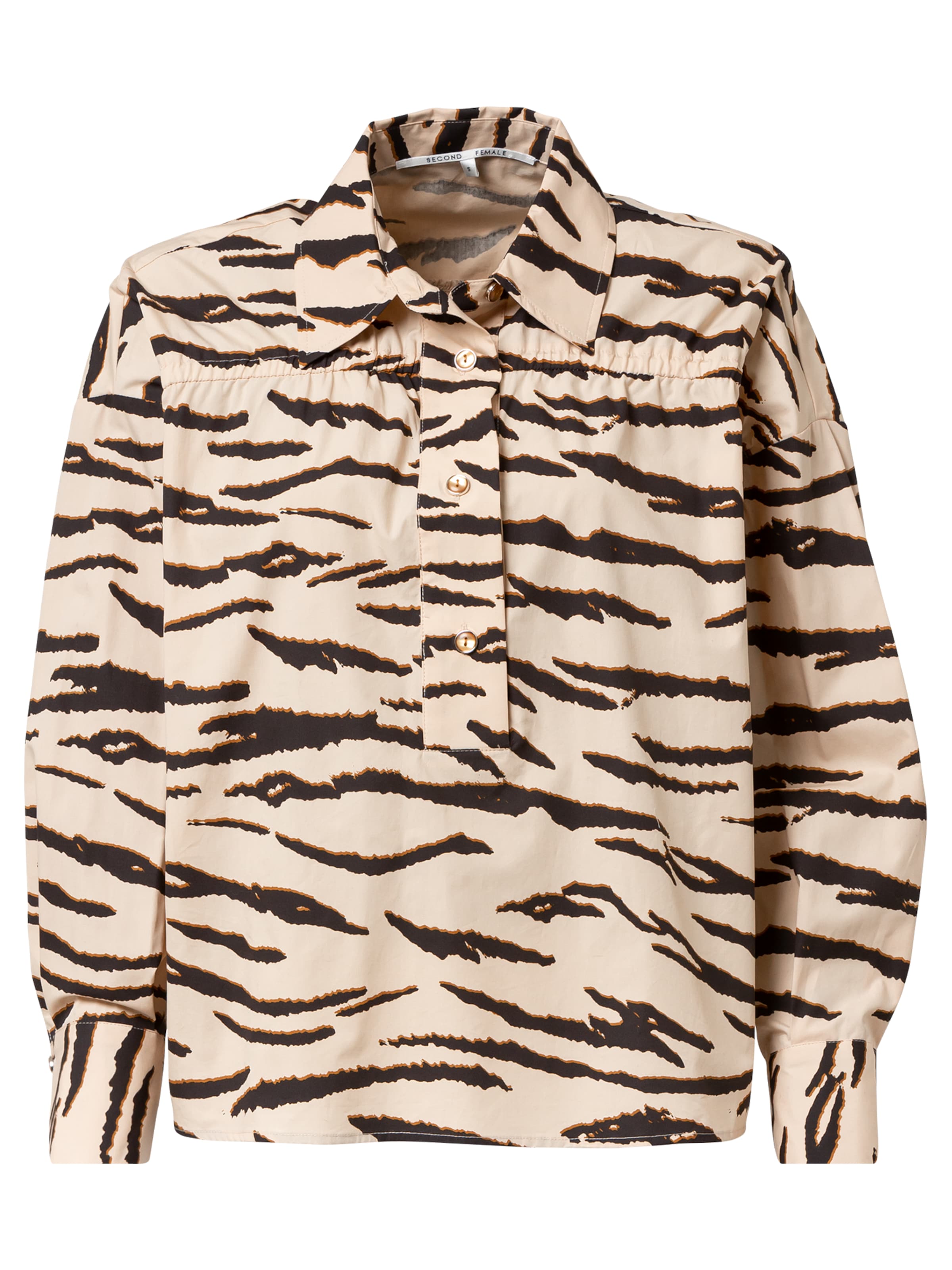 greige / fekete SECOND FEMALE Blúz 'Jacobe', Termék nézet