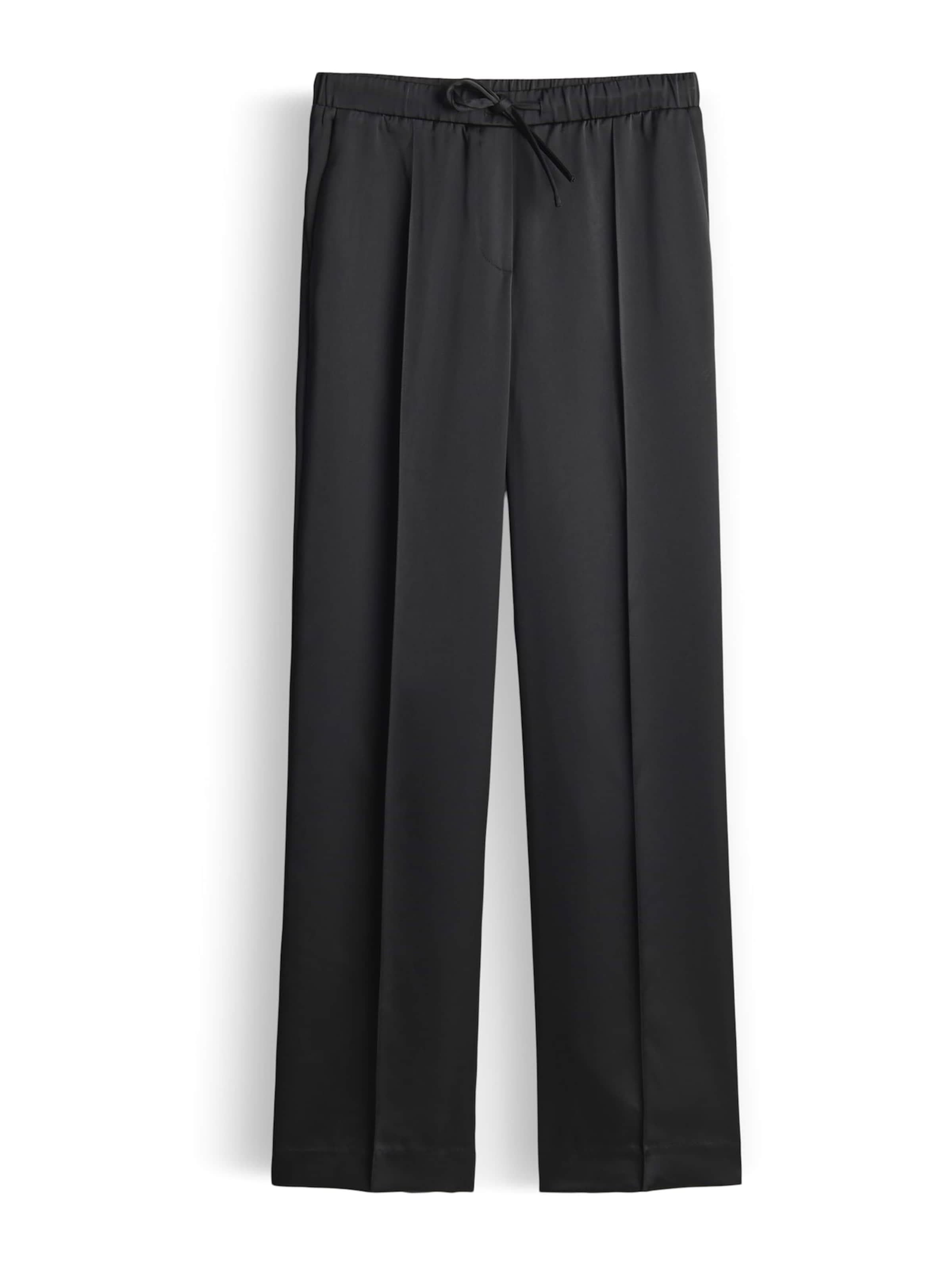 Wide leg Pantaloni 'Melane cosmic' de la OPUS pe negru: față