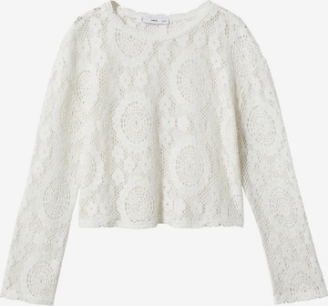 MANGO Sweater in White: front