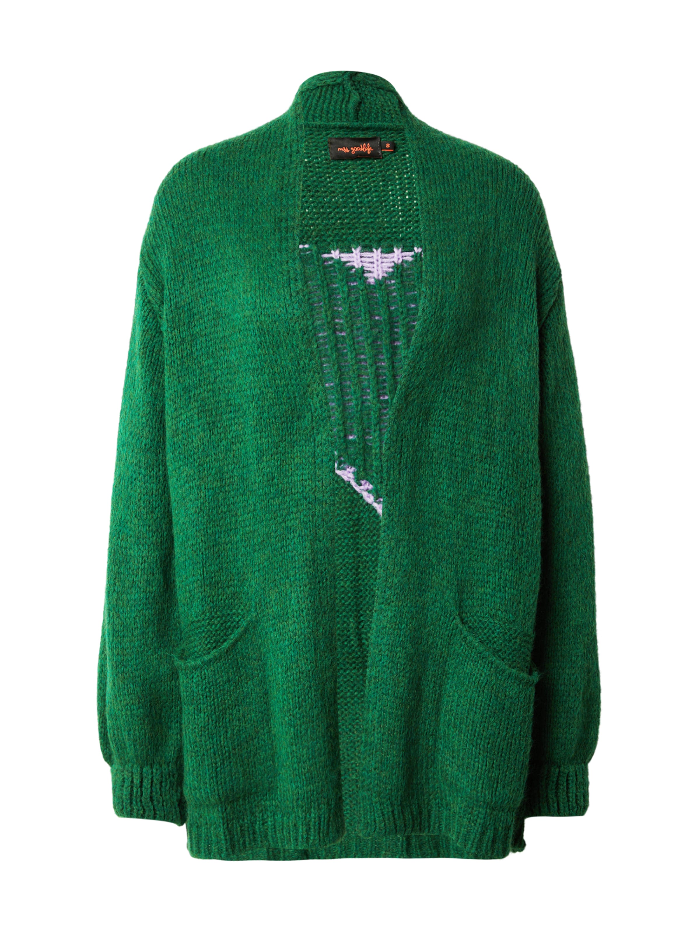 miss goodlife Kardigán 'Heart' - Zelená: predná strana