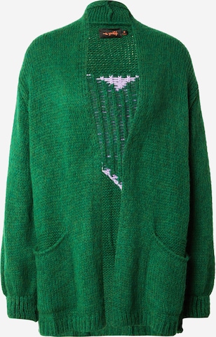 zaļš miss goodlife Adīta jaka 'Heart': no priekšpuses