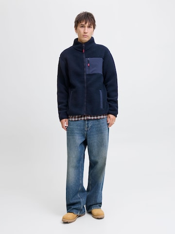 JACK & JONES Fleecejakke 'JJThatcher' i blå
