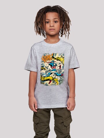 T-Shirt 'Marvel Captain America Spang' F4NT4STIC en gris : devant