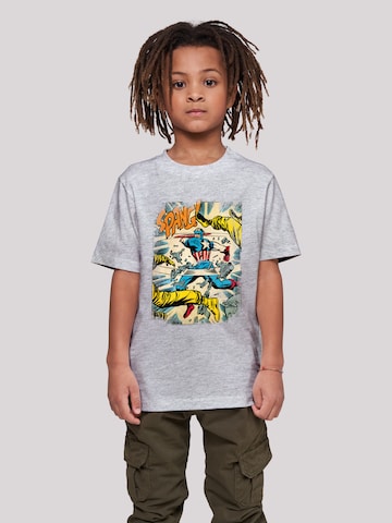 T-Shirt 'Marvel Captain America Spang' F4NT4STIC en gris : devant