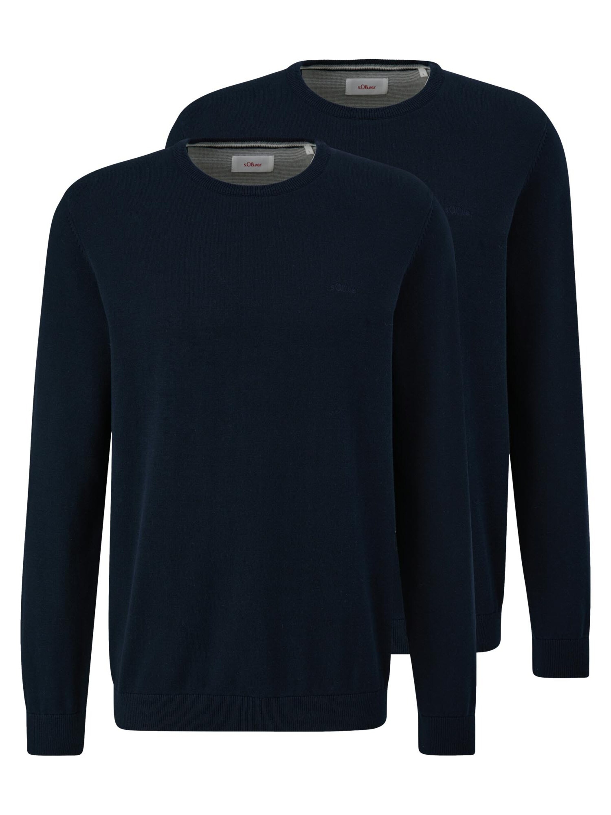 s.Oliver Pullover 'Basic'‌‌‌‌‌‌‌‌ in Blau: Vorderseite