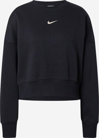 Nike Sportswear Bluzka sportowa 'Phoenix Fleece' w kolorze czarny: przód