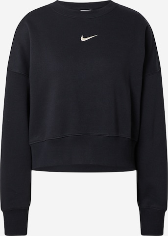 Nike Sportswear Majica 'Phoenix Fleece' | črna barva: sprednja stran