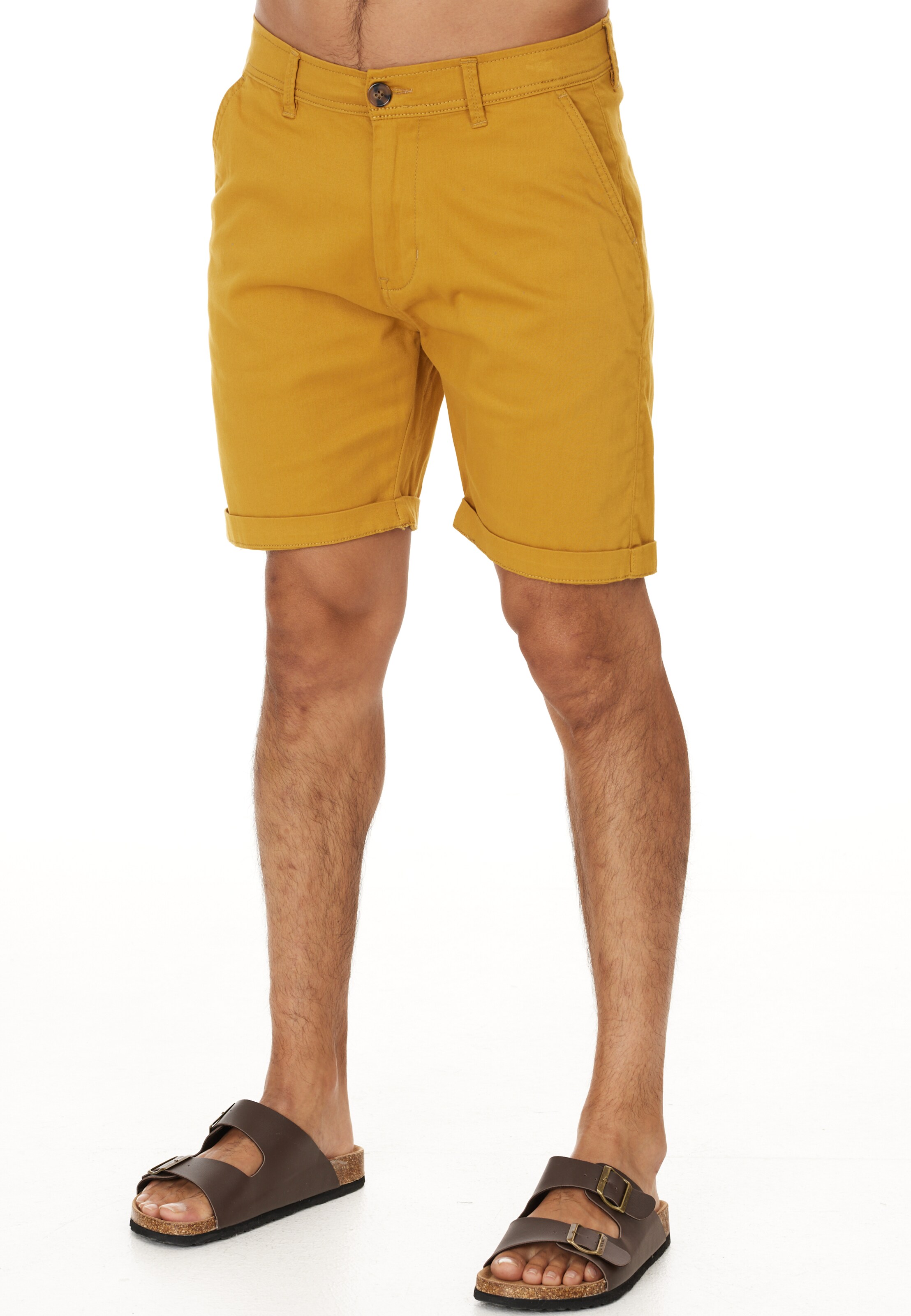 Cruz Regular Trousers 'Jerryne' in Yellow: front
