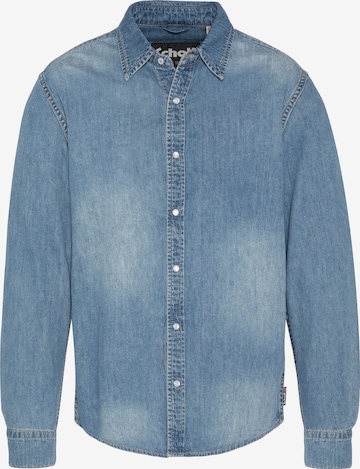 Schott NYC Shirt in Blau: Vorderseite