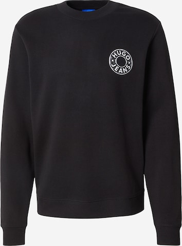 HUGOSweater majica 'Nedos' - crna boja: prednji dio