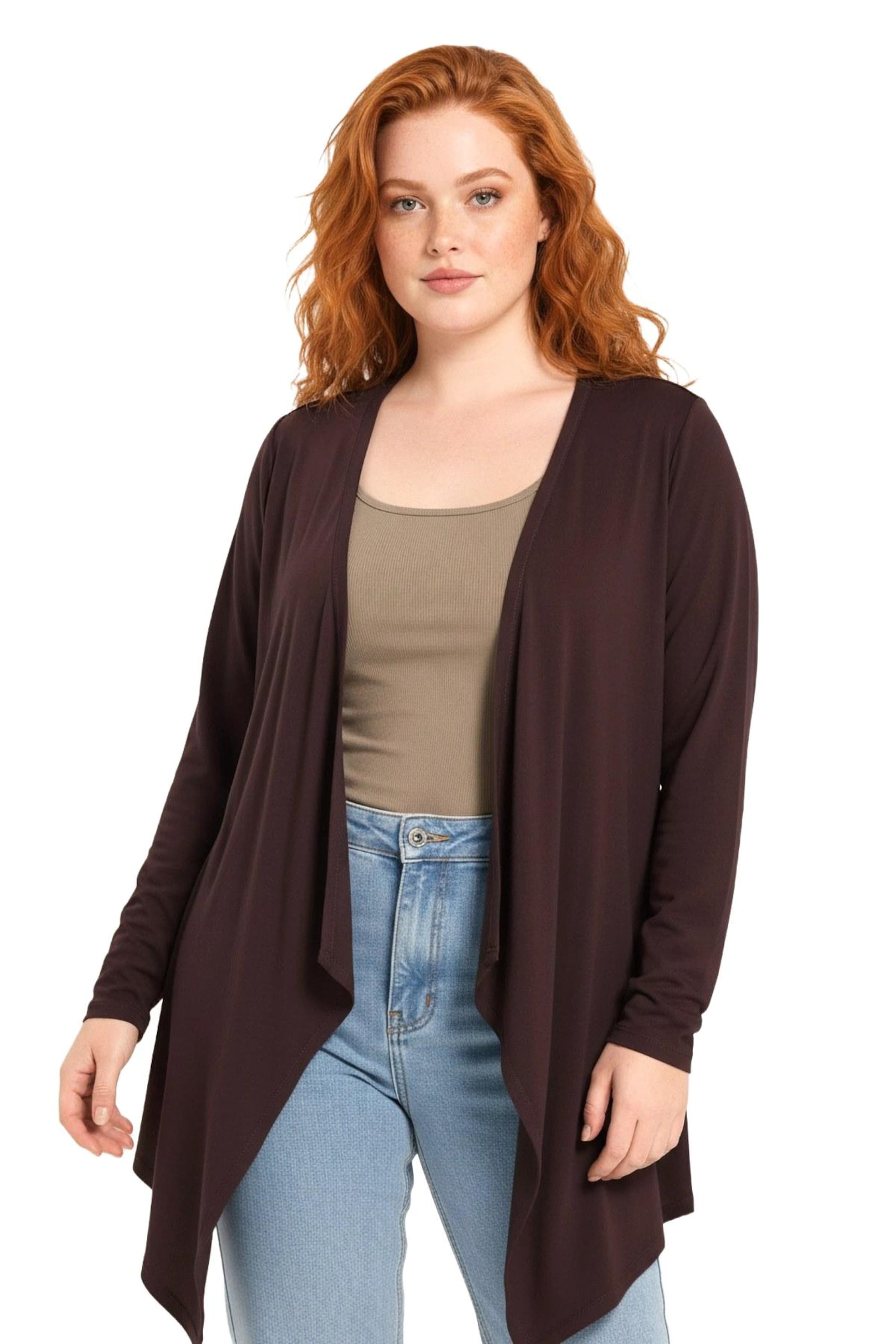 Cardigan Shape Of You en marron : devant