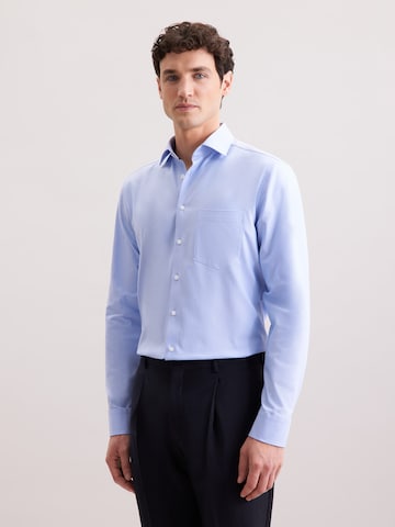 Coupe regular Chemise business 'SMART PERFORMANCE' SEIDENSTICKER en bleu : devant