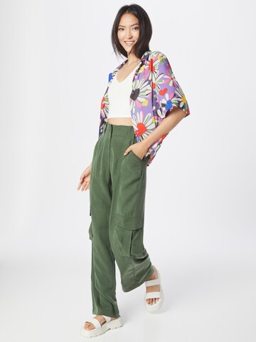 Wide Leg Pantalon cargo Warehouse en vert