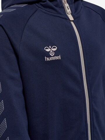 Hummel Athletic Zip-Up Hoodie 'Move' in Blue