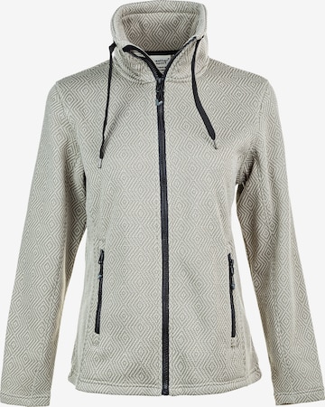 Weather Report Athletic Fleece Jacket 'FREIDA' in Grey: front