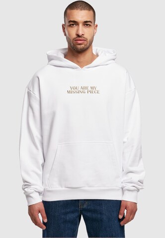 Merchcode Sweatshirt 'Missing Piece' in Wit: voorkant