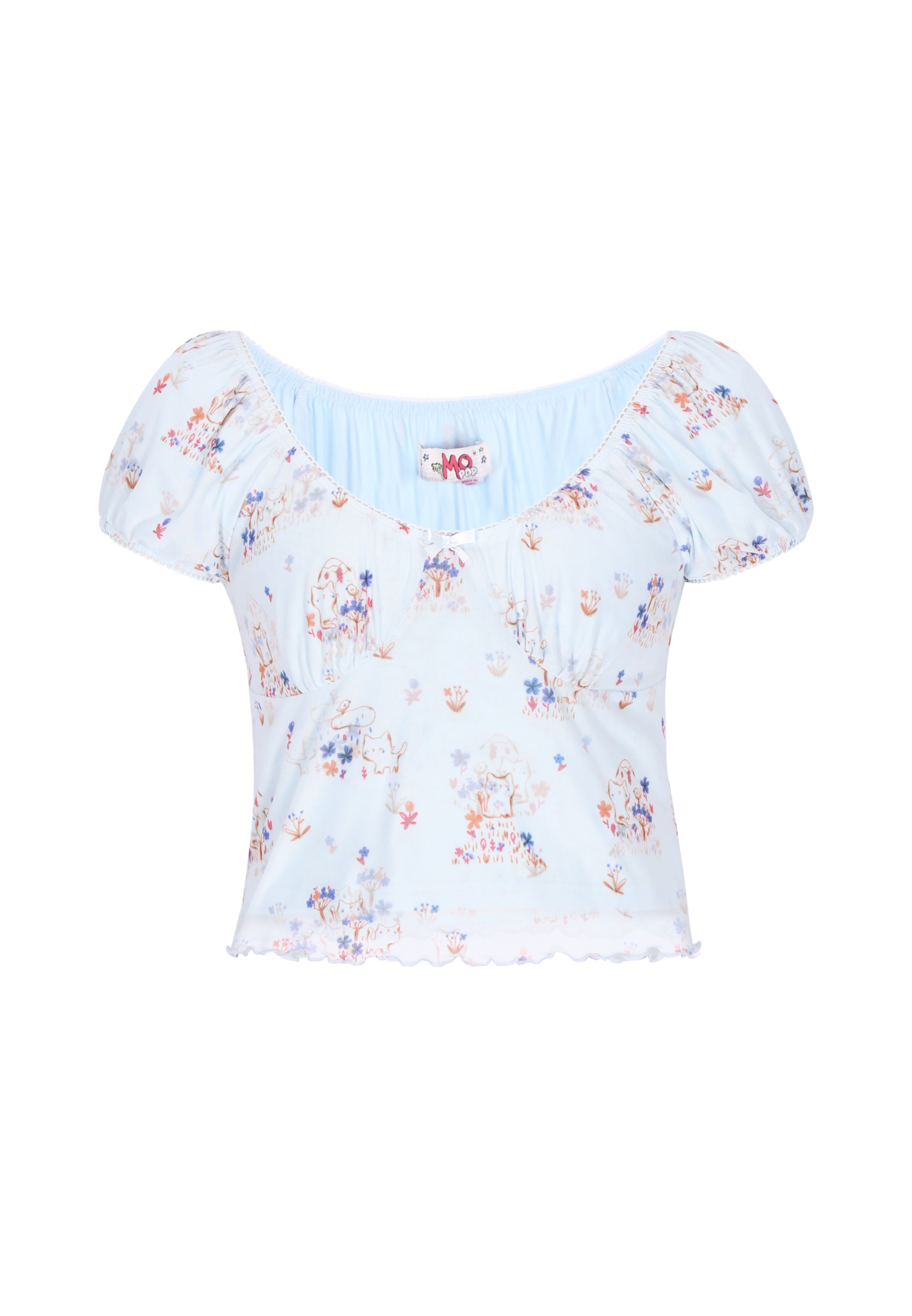 MYMO - Blusa em azul: frente