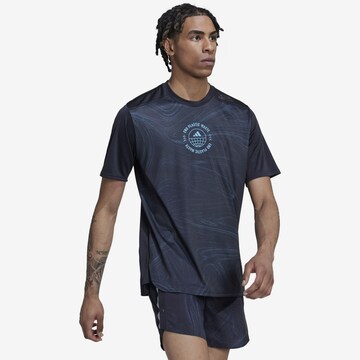 ADIDAS PERFORMANCE - Camisa funcionais 'Designed For Running' em azul